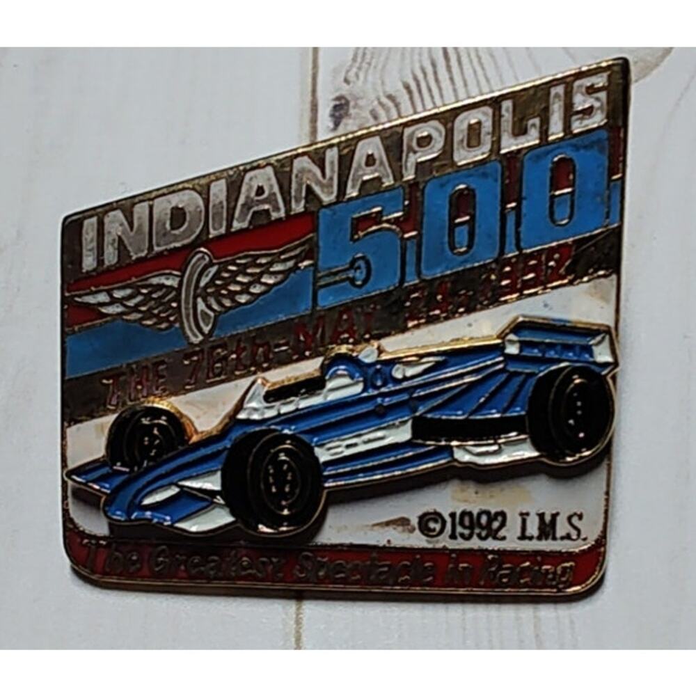 Indy 500 Souvenir Pin 1992 IndyCar Car Mount 76th Indianapolis 500